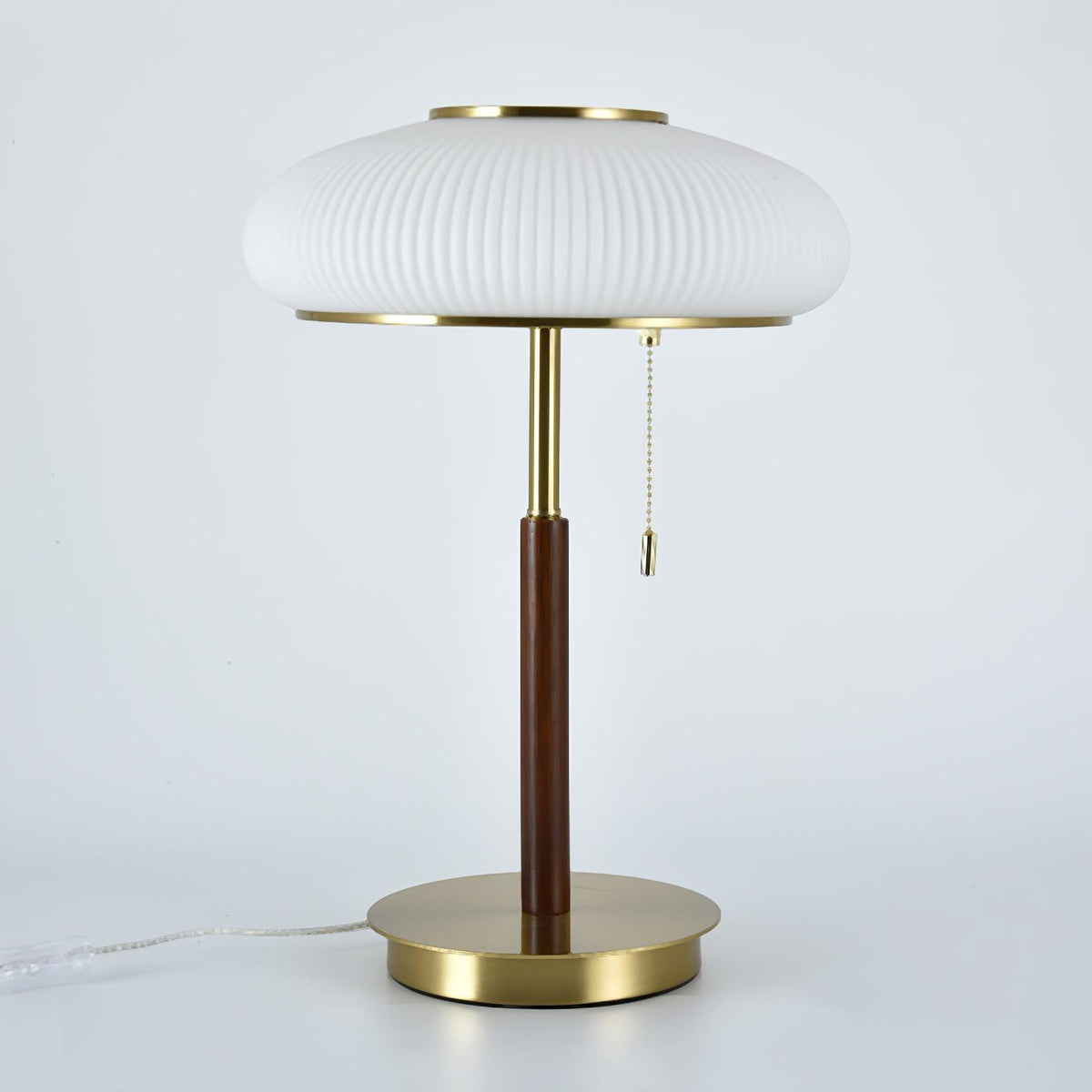 Glimmce lámpara de mesa de madera