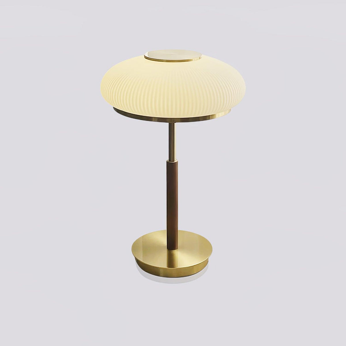 Glimmce lámpara de mesa de madera