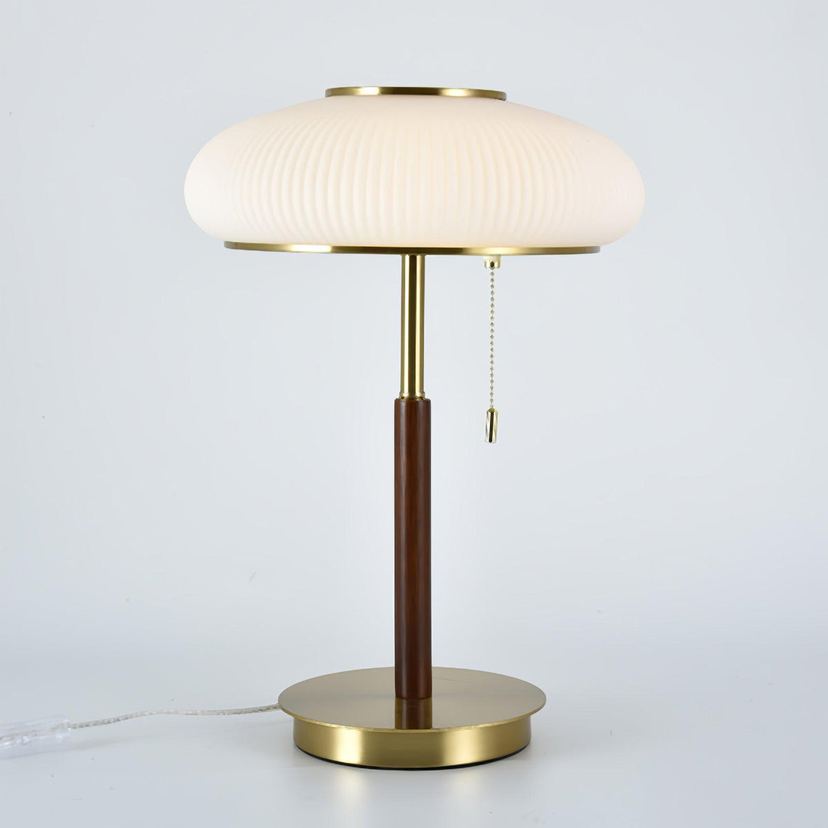 Glimmce lámpara de mesa de madera