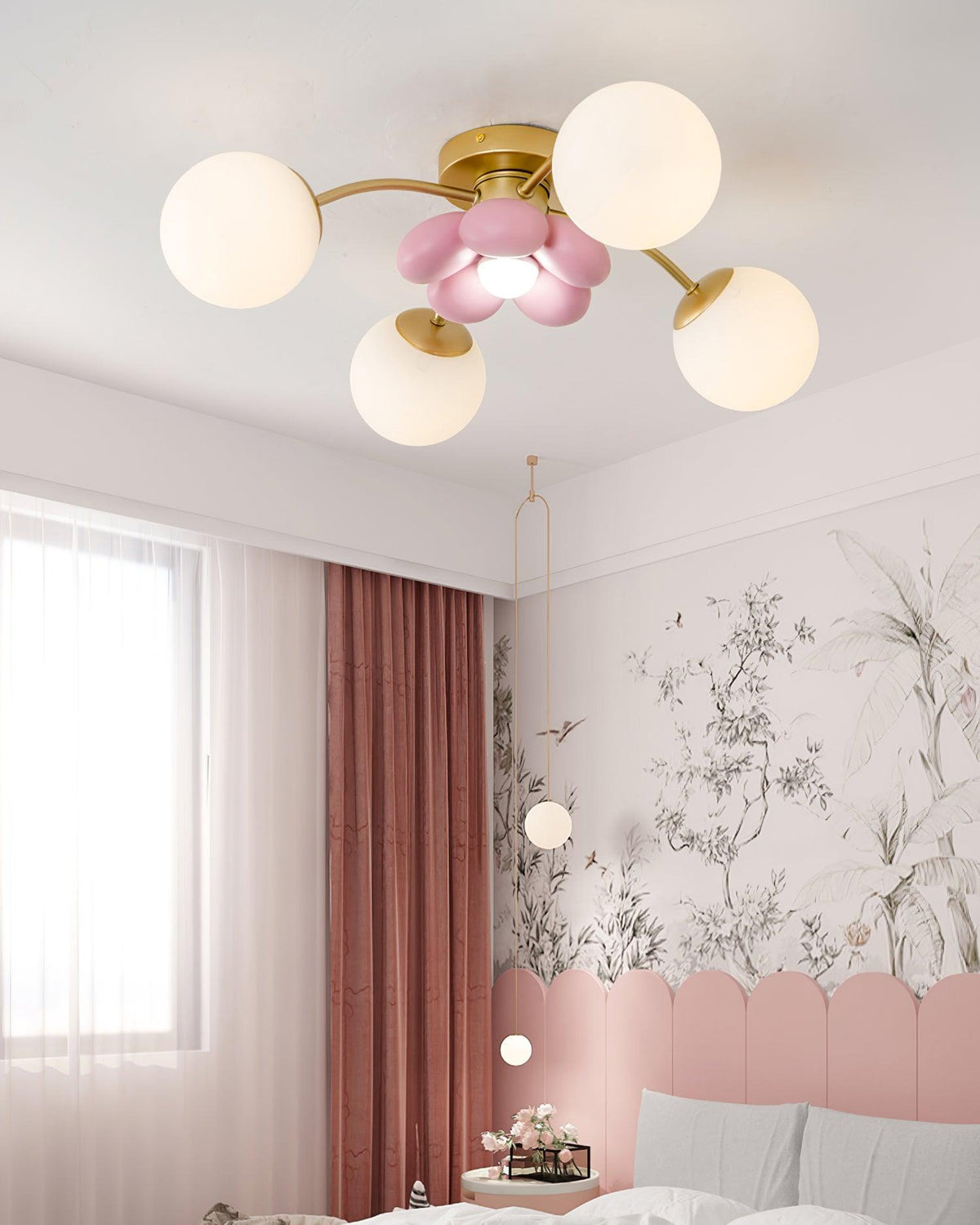 Nirox lámpara de techo rosa pétalo