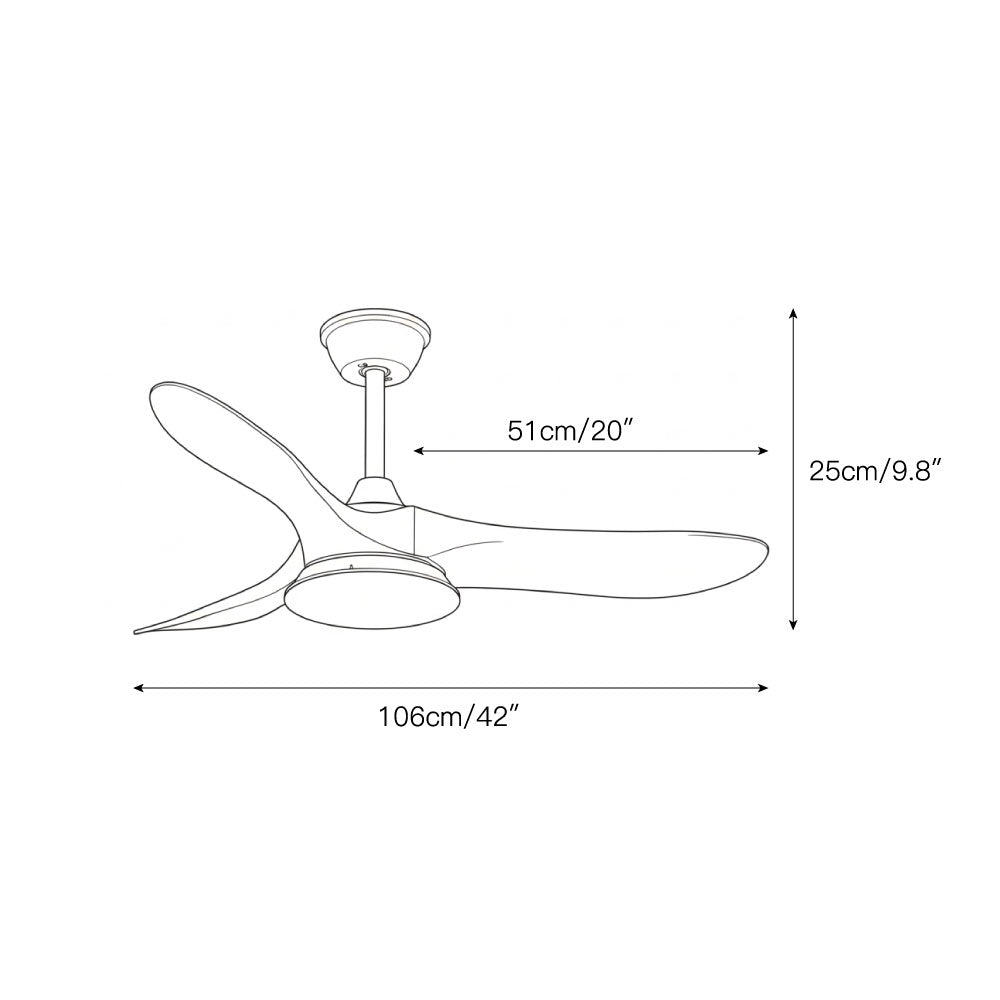 Liorueria ventilador de techo con luz