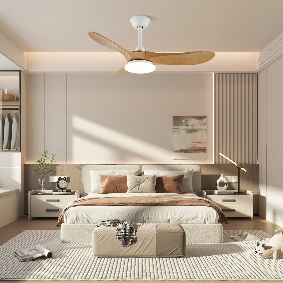 Miriveon ventilador de techo con luz Drift