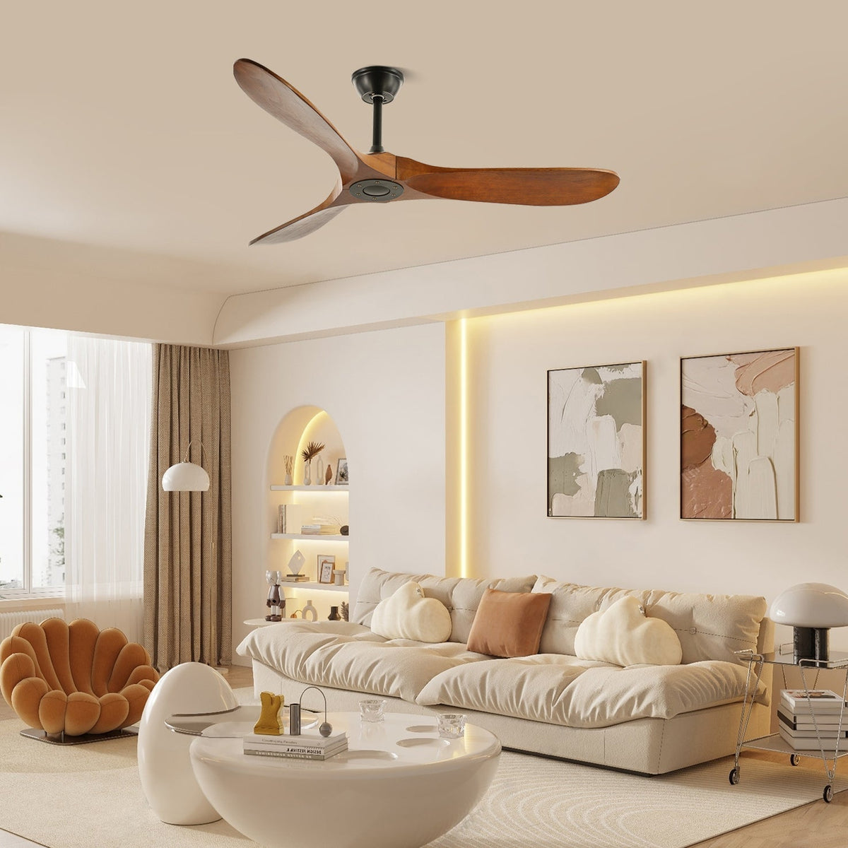 Aviona Ventilador de techo con madera