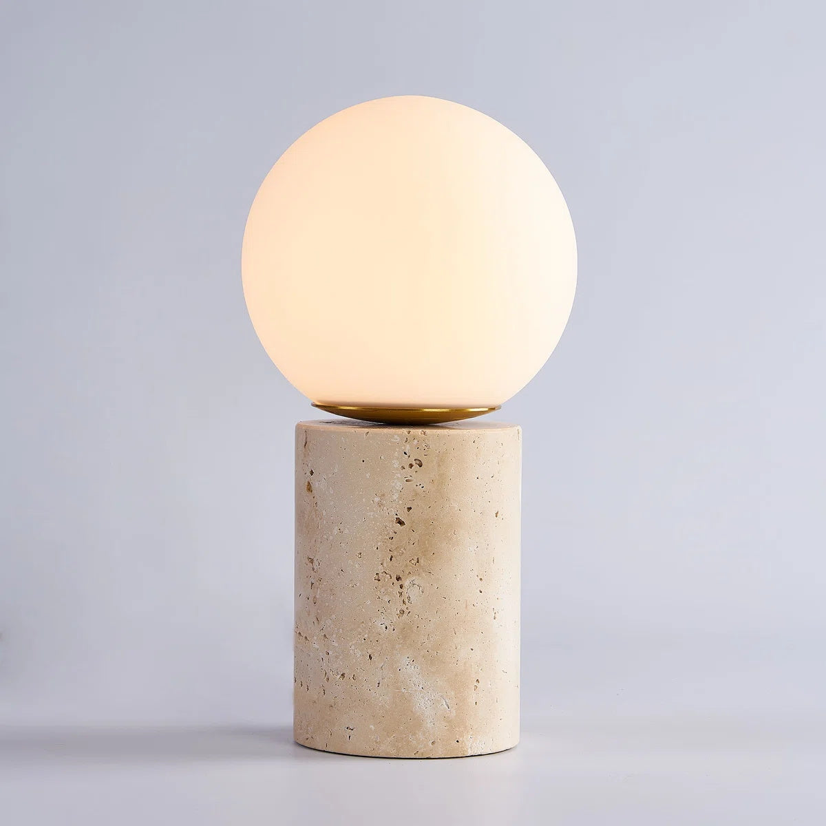 Norinise lámpara de mesa de travertino beige