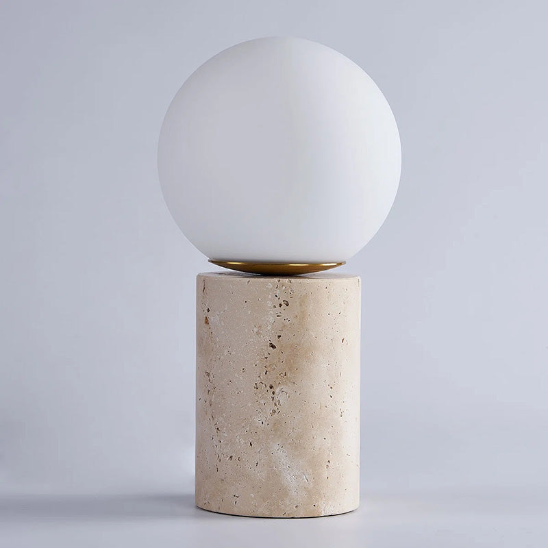 Norinise lámpara de mesa de travertino beige