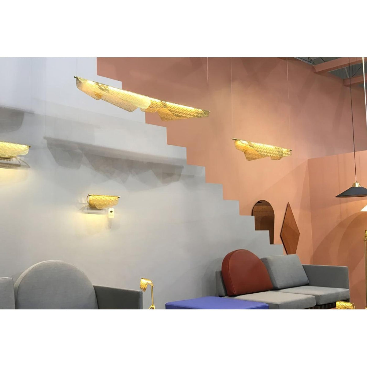 Aella lámpara colgante postmoderna de lujo con arte