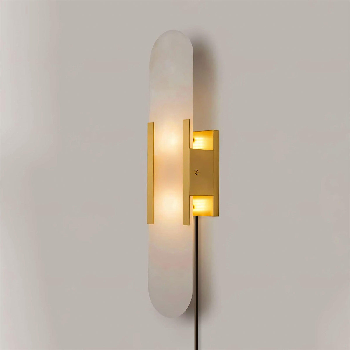 Bano aplique de pared alabastro con enchufe