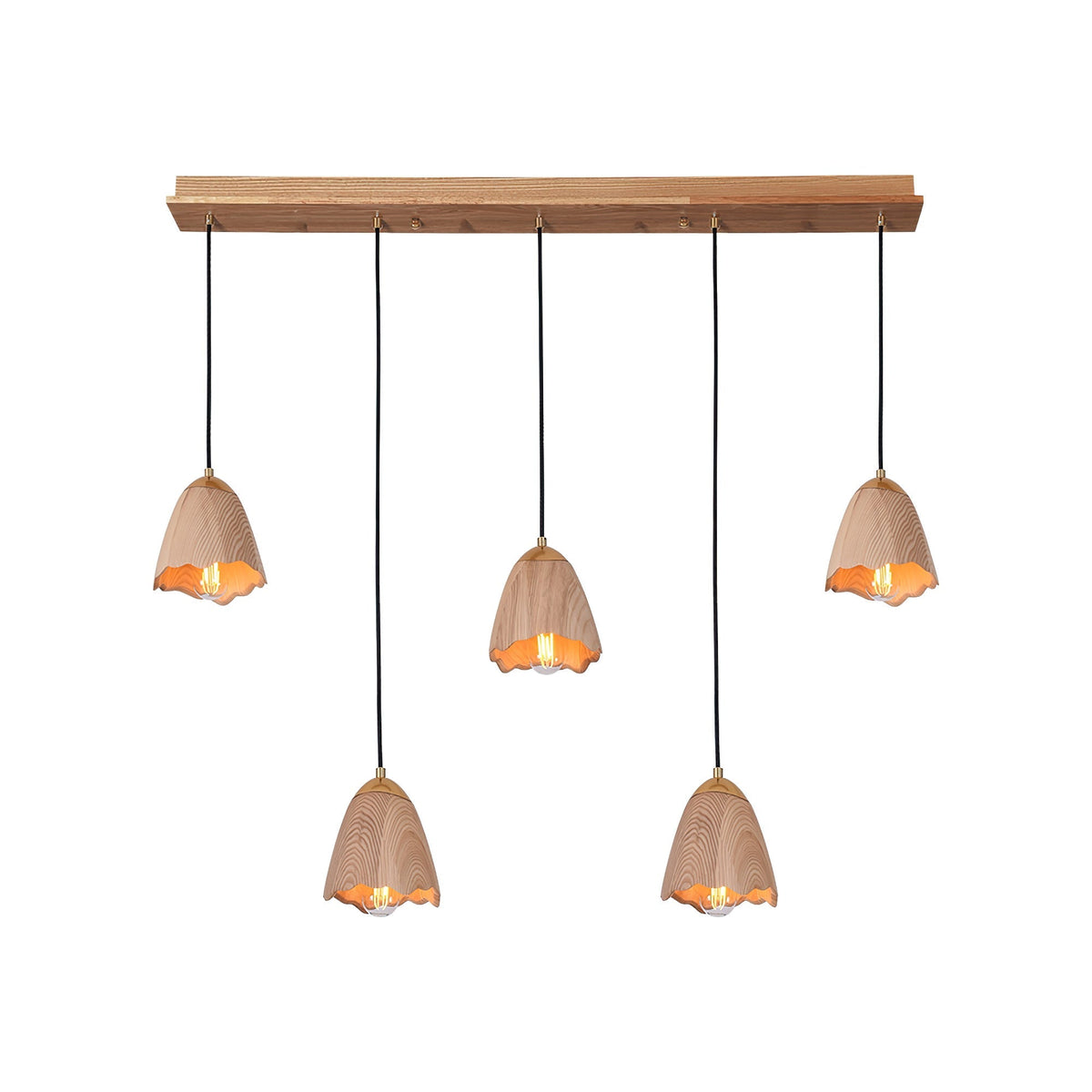Sartin lámpara colgante moderna minimalista de madera en forma de campana