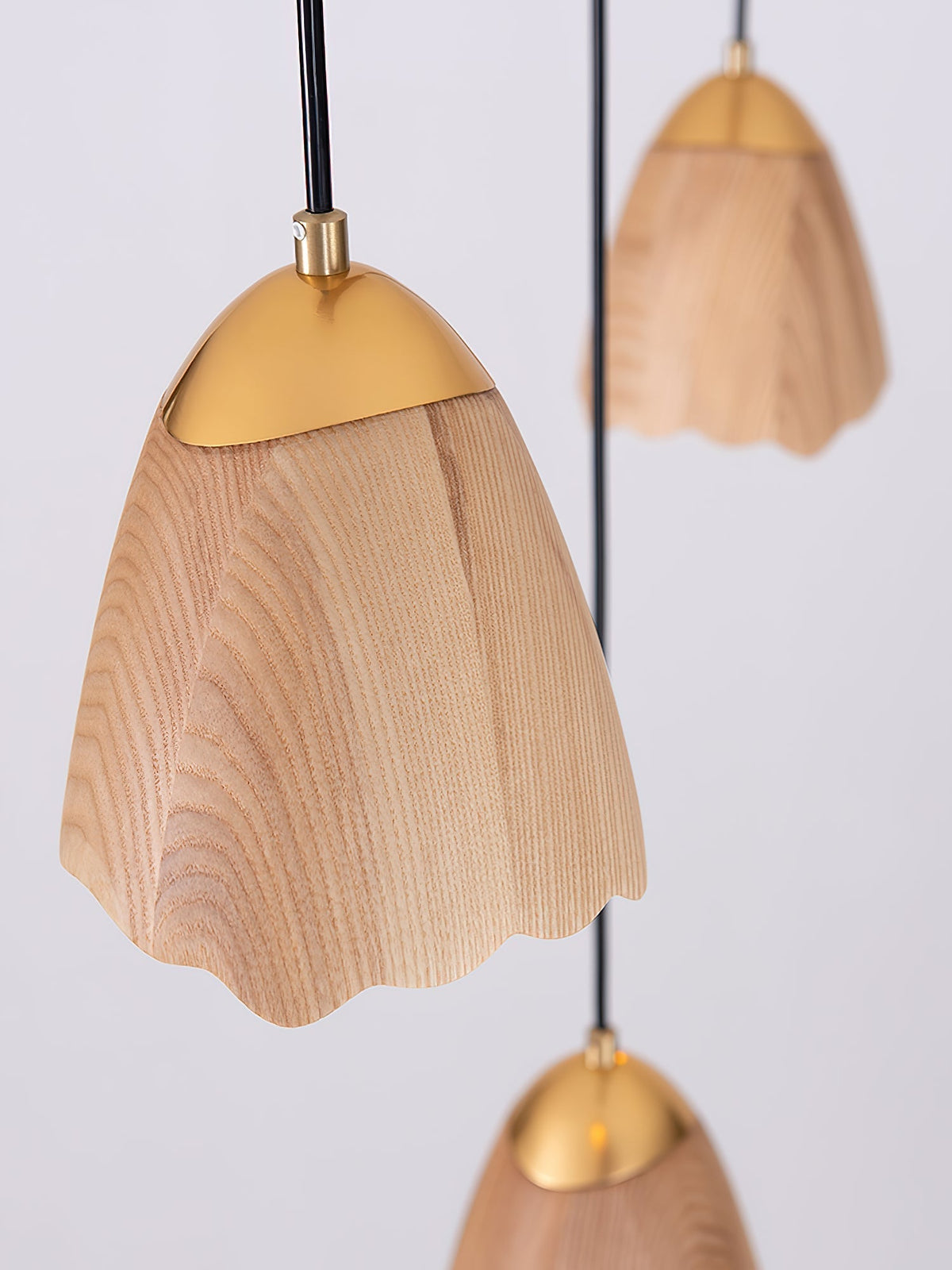 Sartin lámpara colgante moderna minimalista de madera en forma de campana