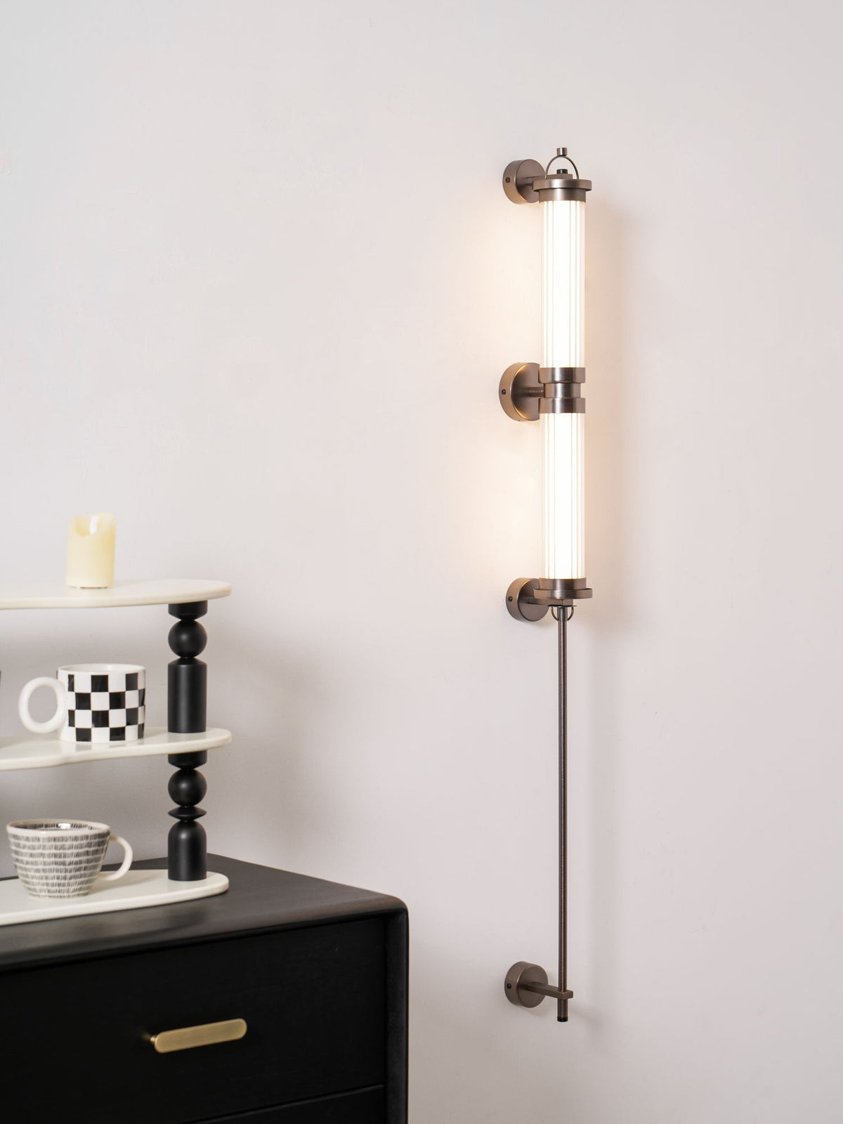 Eirirella aplique de pared Premium nórdico de vidrio vertical