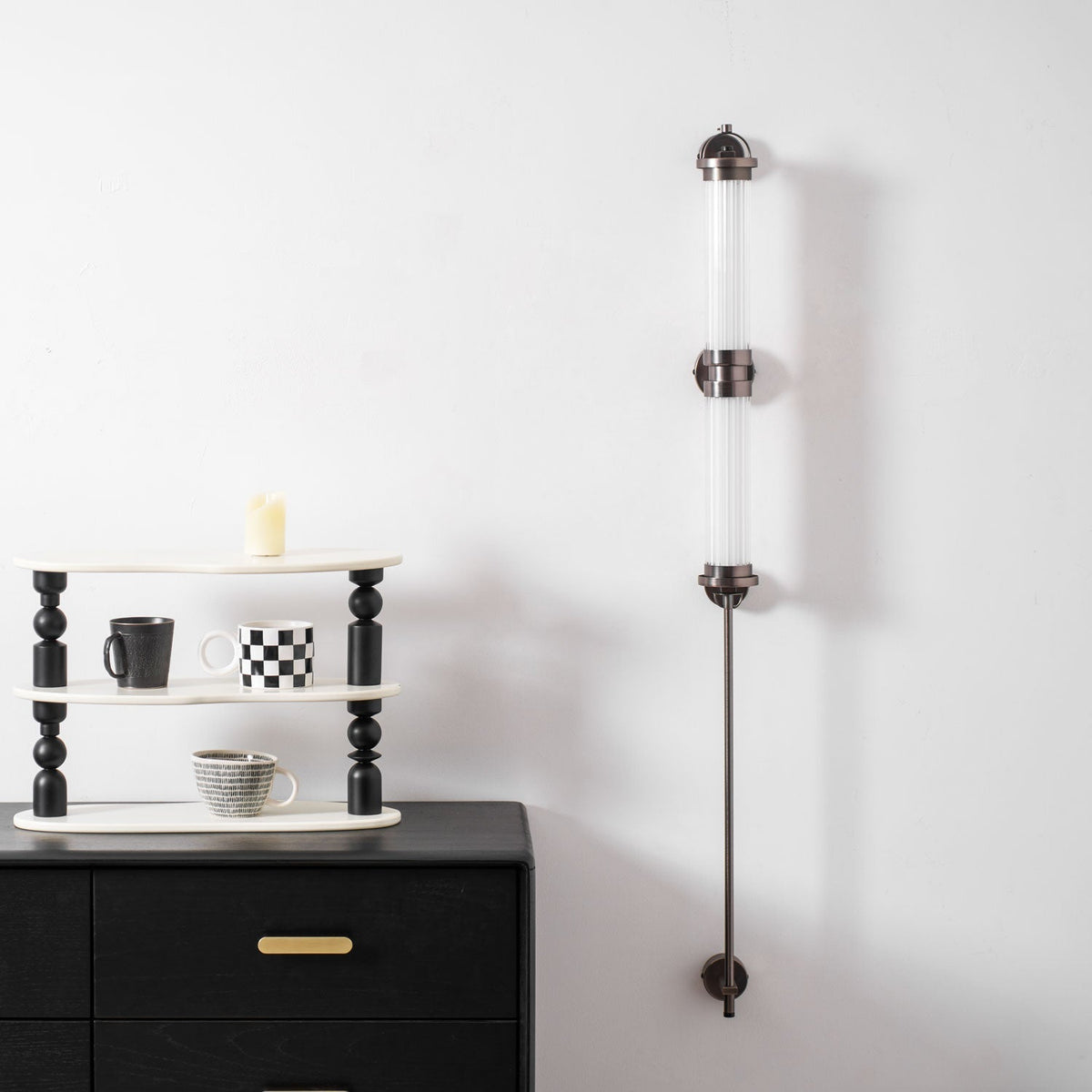 Eirirella aplique de pared Premium nórdico de vidrio vertical