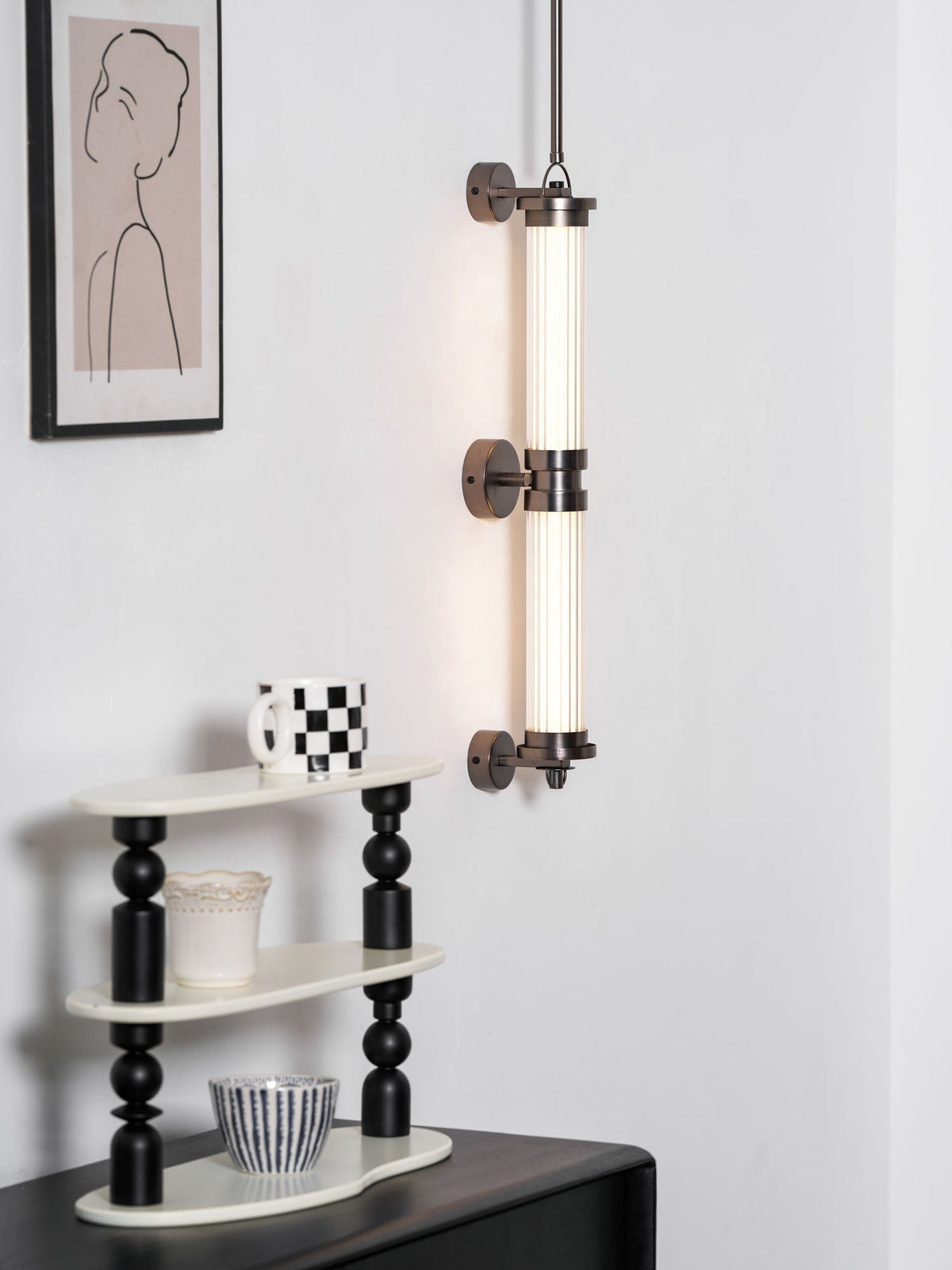 Eirirella aplique de pared Premium nórdico de vidrio vertical