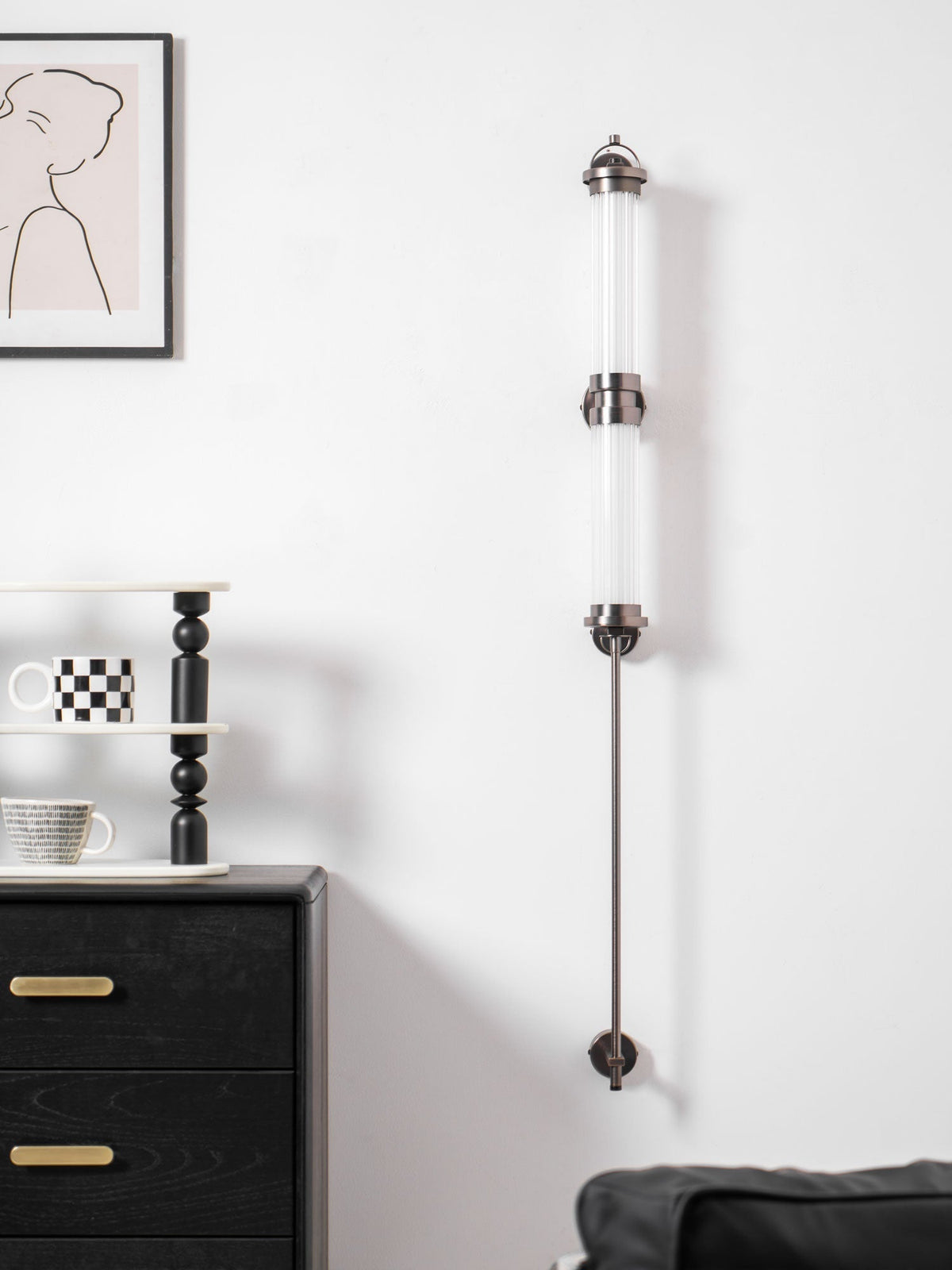 Eirirella aplique de pared Premium nórdico de vidrio vertical