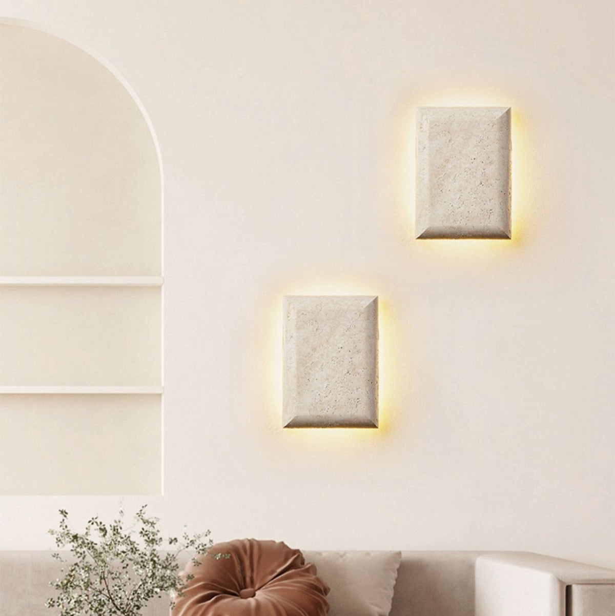 Mesarra aplique de pared en travertino