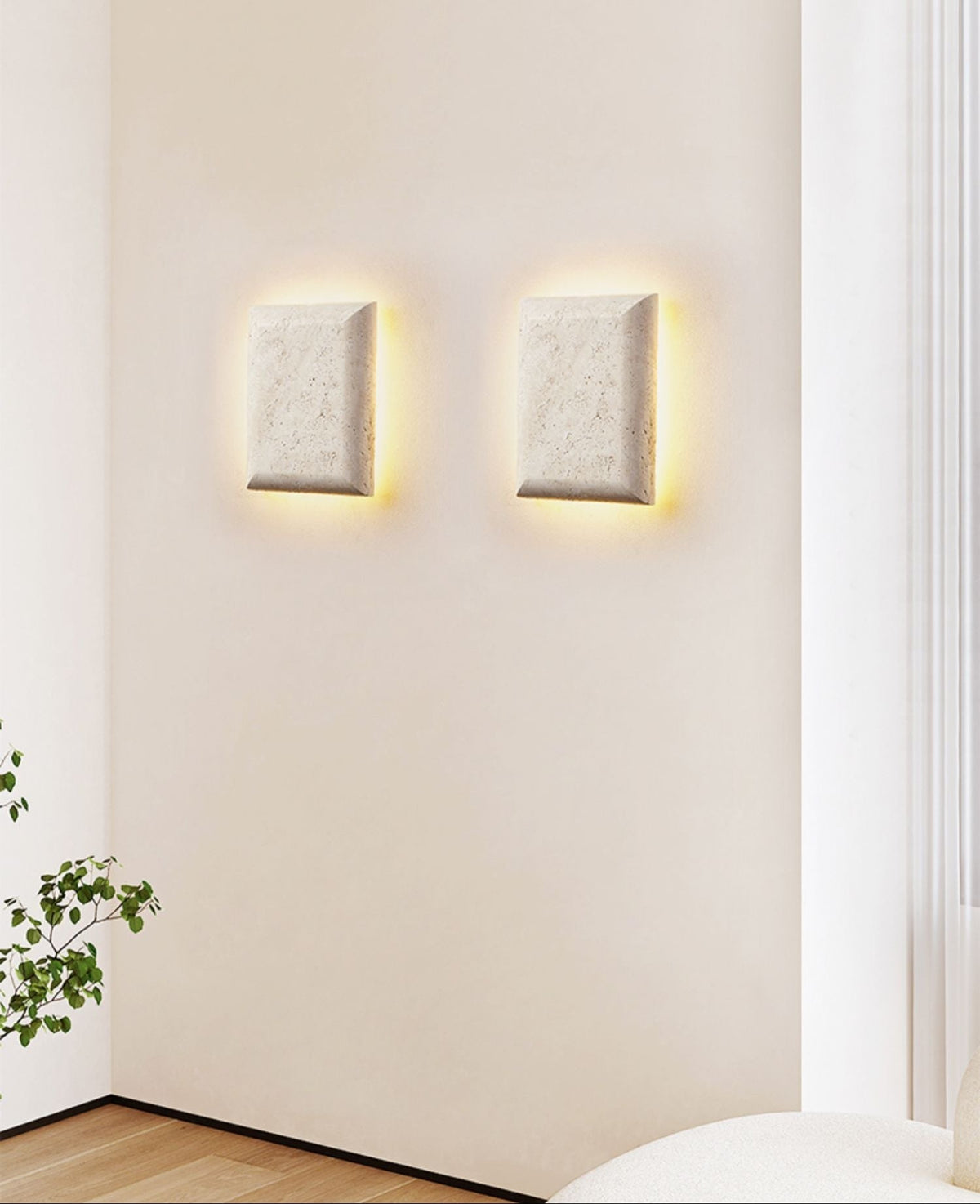 Mesarra aplique de pared en travertino