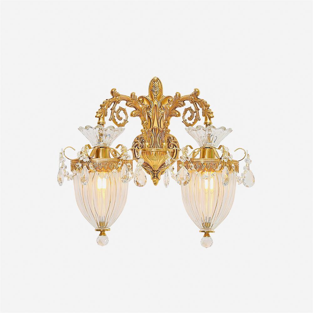 Vireon aplique de pared doble dorado moderno