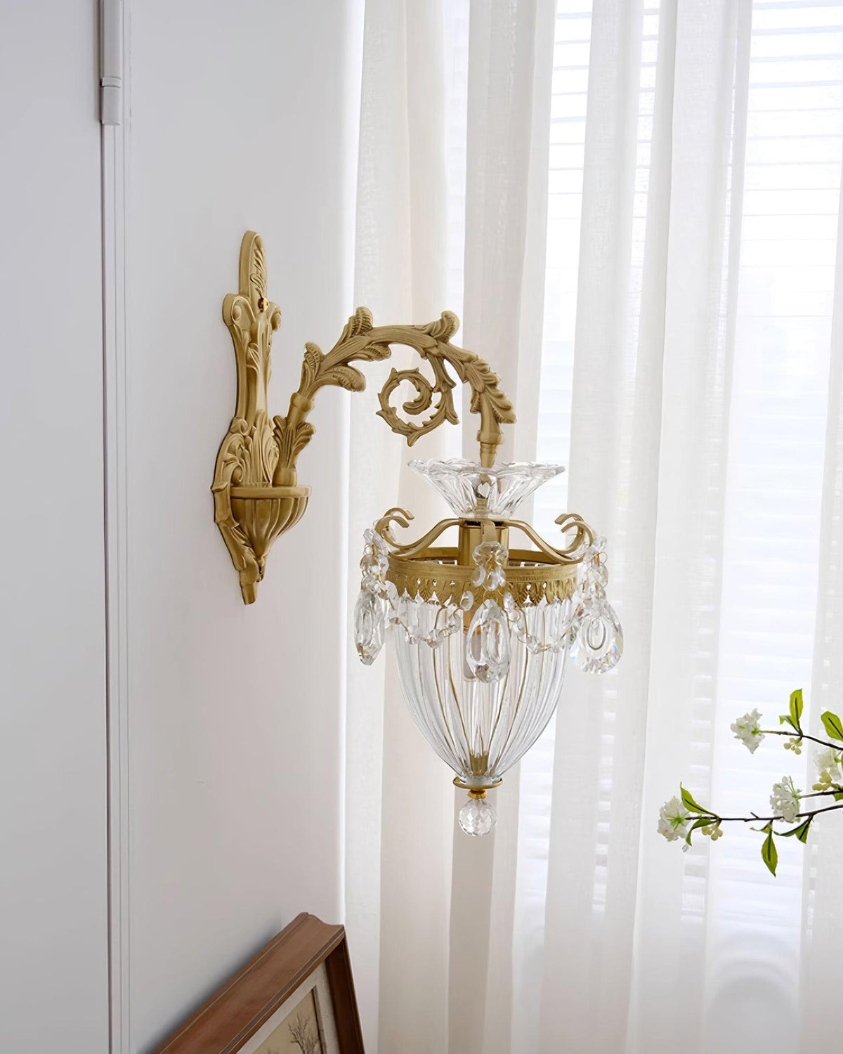 Vireon aplique de pared doble dorado moderno