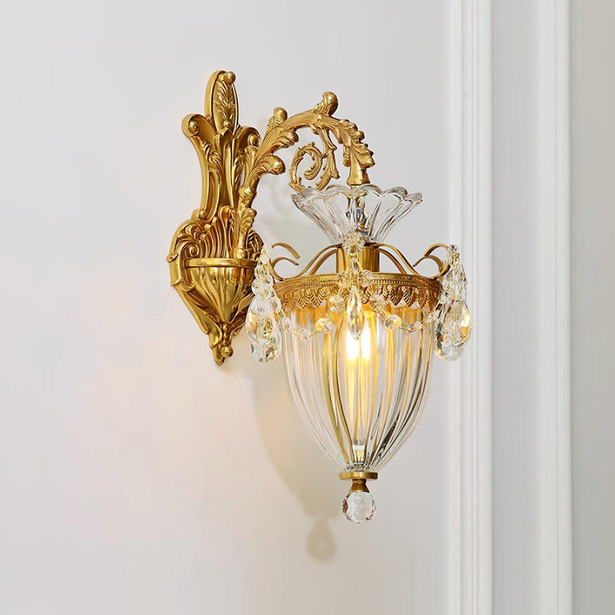 Vireon aplique de pared doble dorado moderno