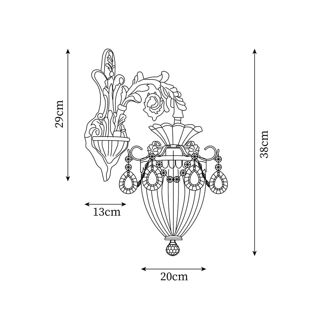 Vireon aplique de pared doble dorado moderno