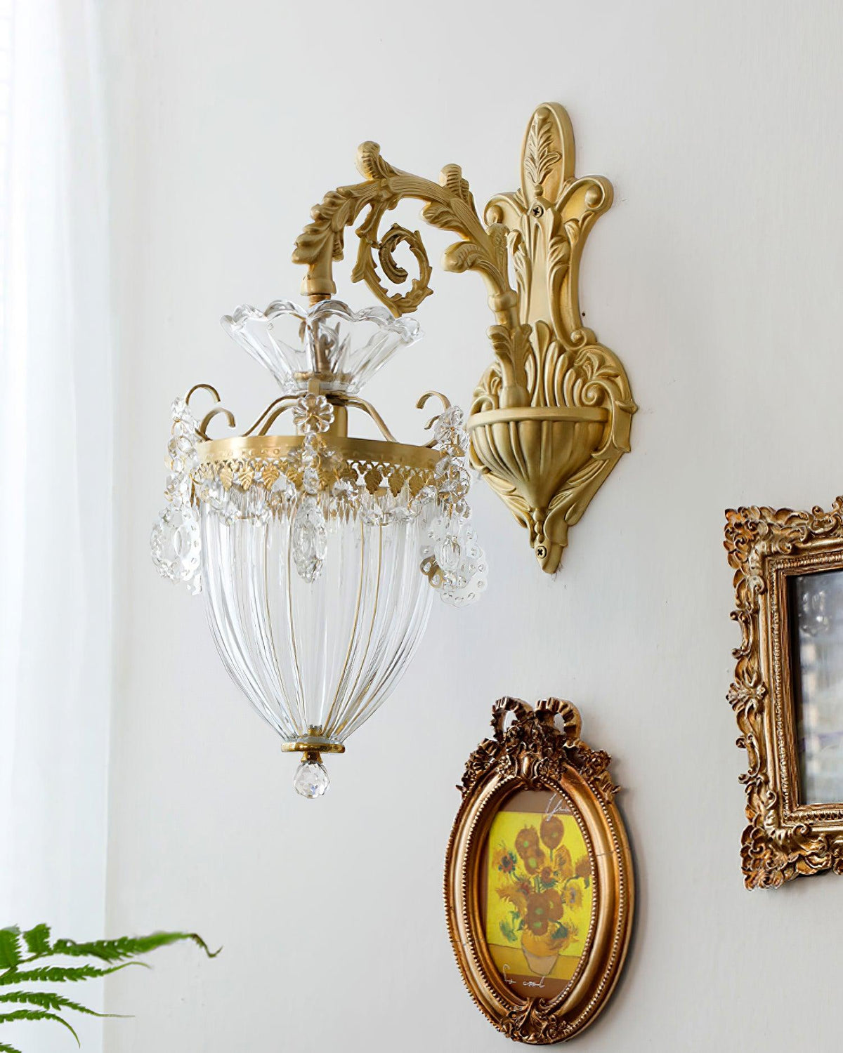 Vireon aplique de pared doble dorado moderno