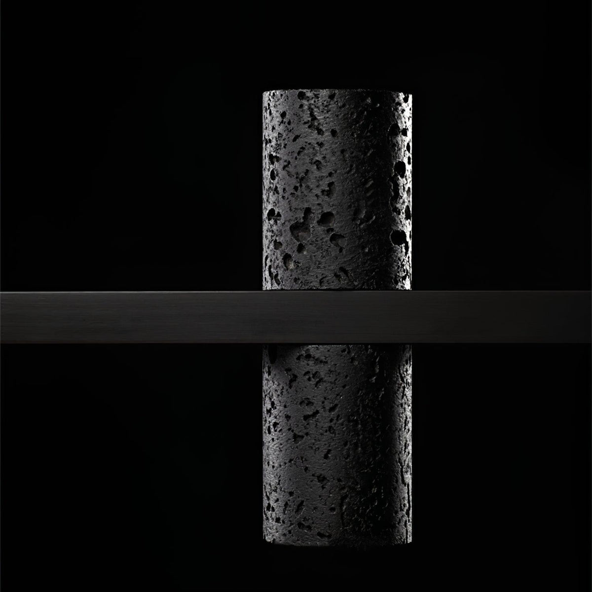 Nernis lámpara colgante paralela negra de travertino minimalista lineal