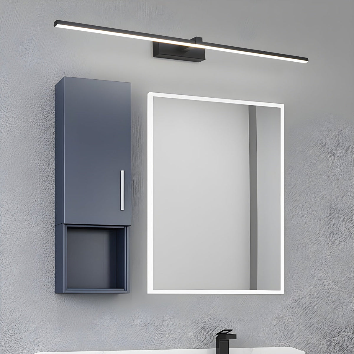 Yume aplique de pared lineal moderno minimalista con espejo