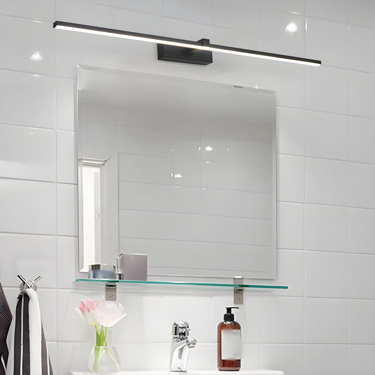 Yume aplique de pared lineal moderno minimalista con espejo
