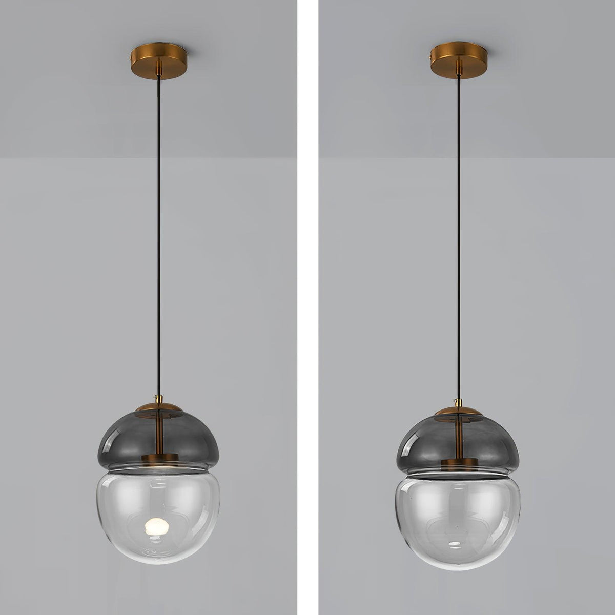 Aged lámpara colgante moderna minimalista cúpula de vidrio envejecida