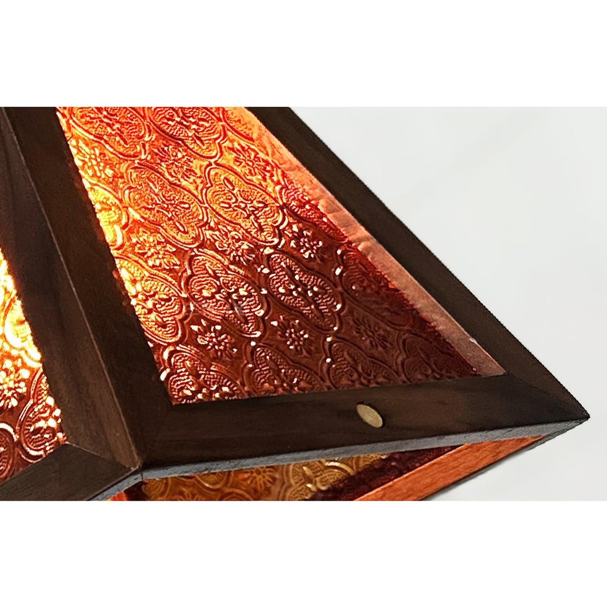 Zilten elegancia Vintage lámpara colgante de vidrio y madera