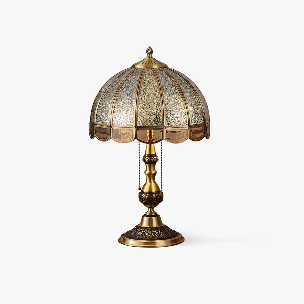 Brillix lámpara de mesa de vidrio y latón Glam