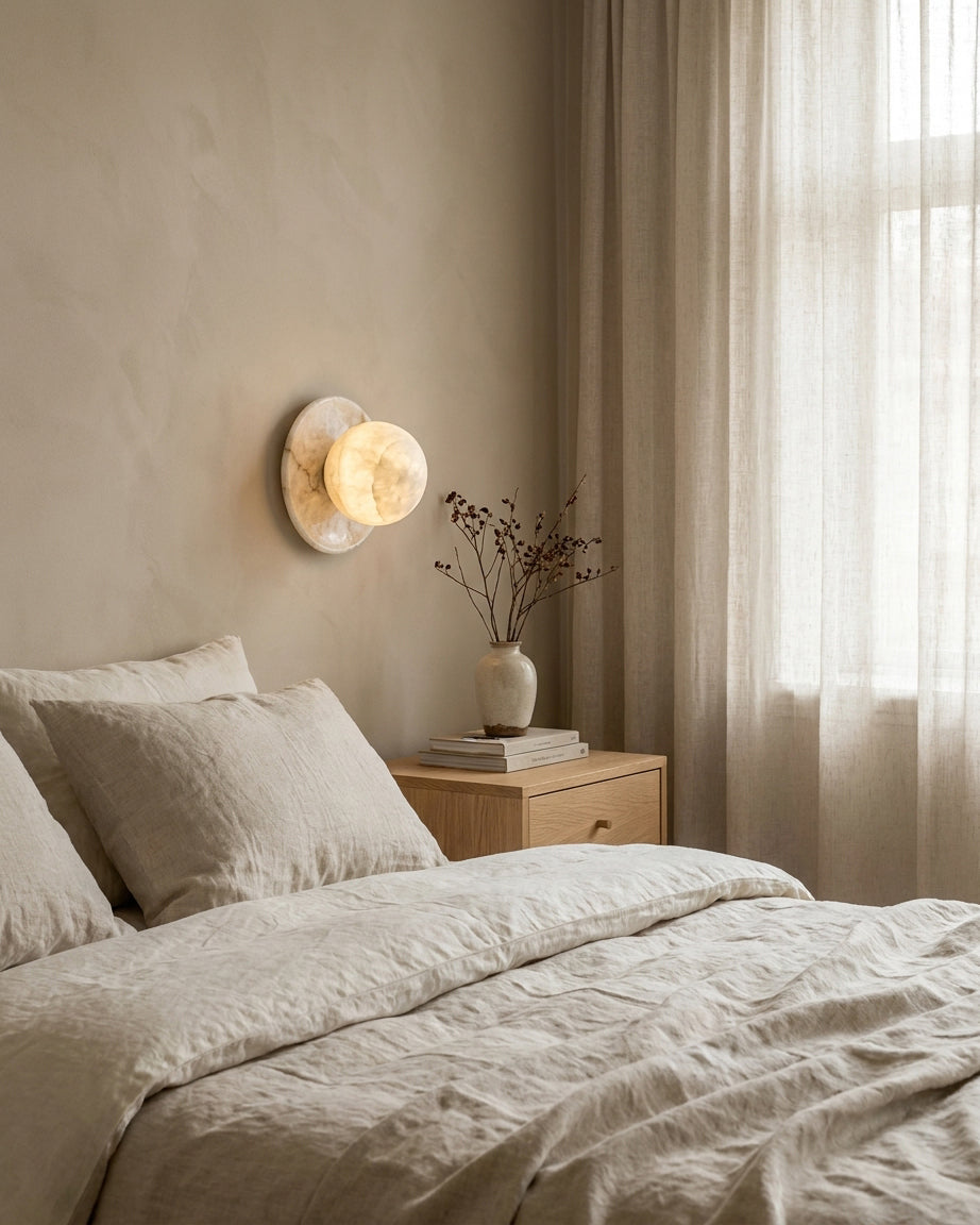 Niveeria aplique de pared alabastro
