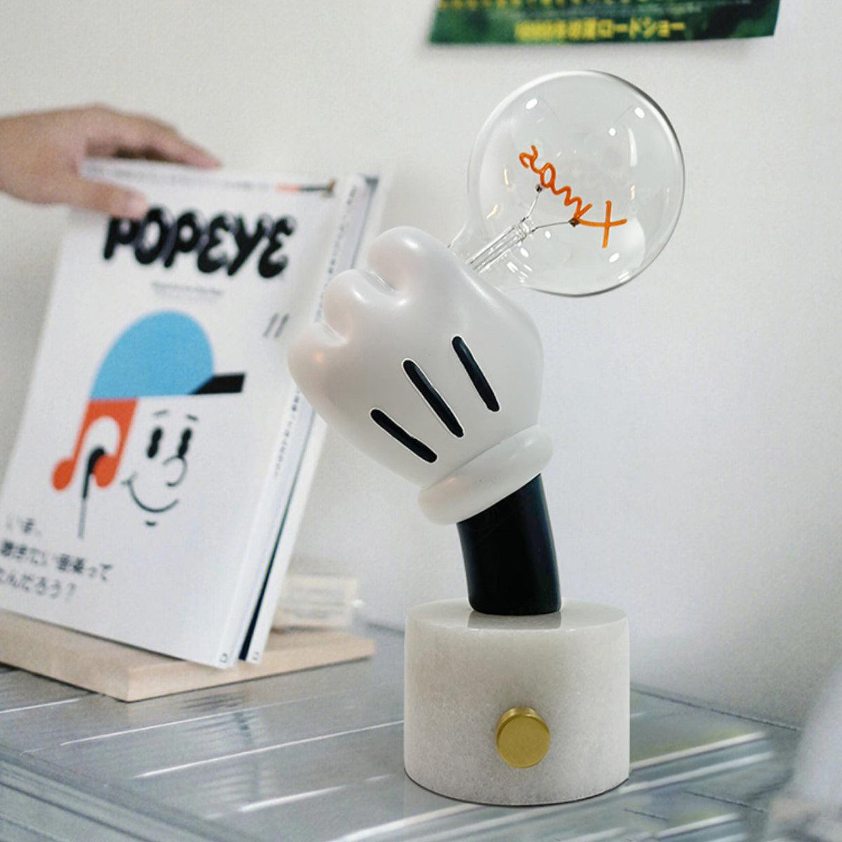 Cosoril lámpara de mesa con diseño de guante de dibujos animados