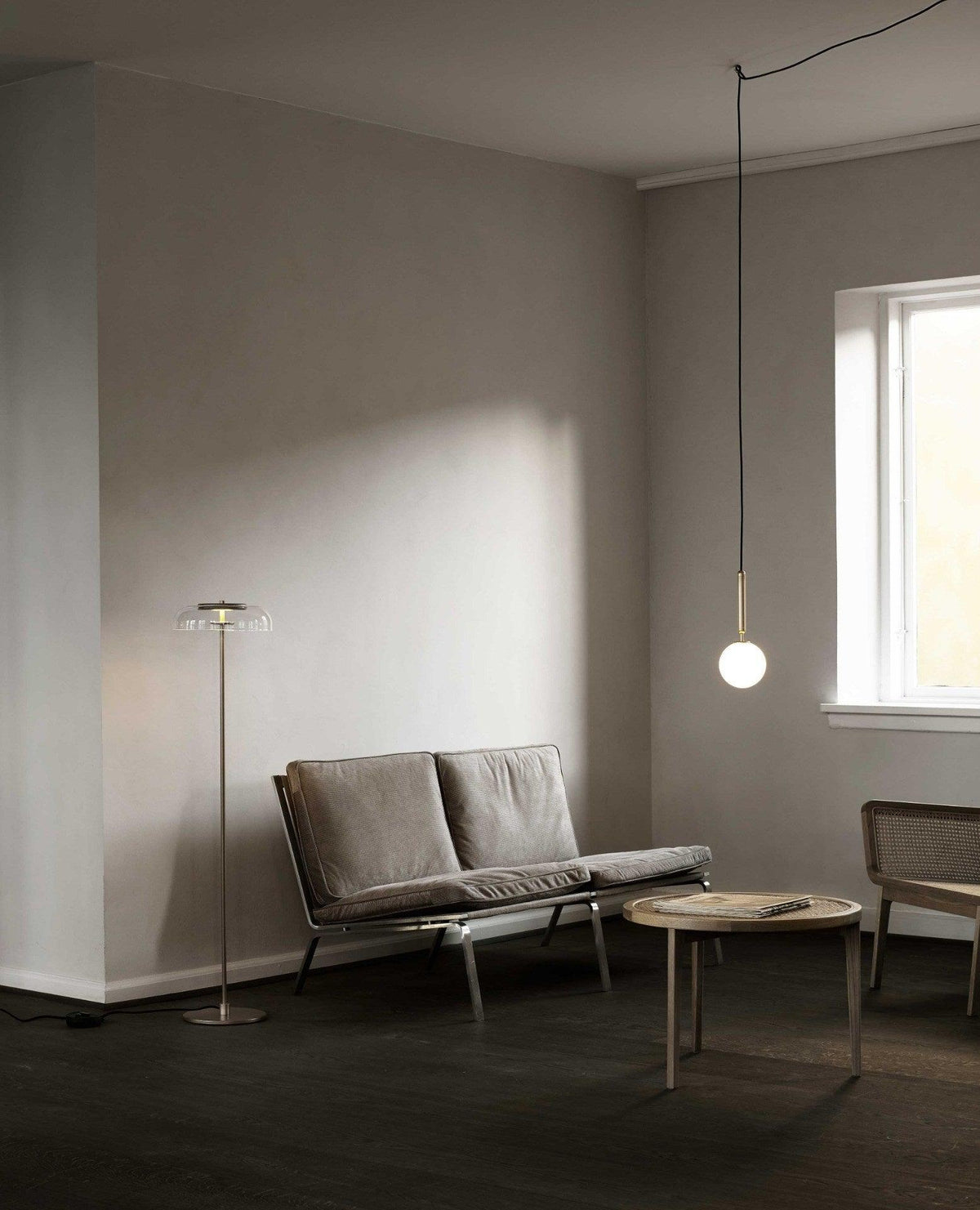 Azorila lámpara colgante moderna minimalista de latón y vidrio