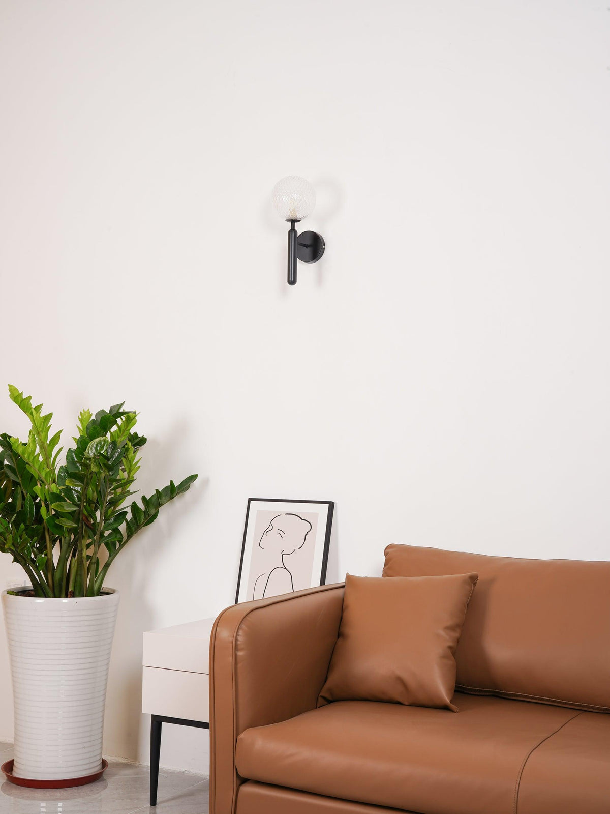 Kynlo aplique de pared con globos de vidrio claro estilo nórdico enchufable esfera