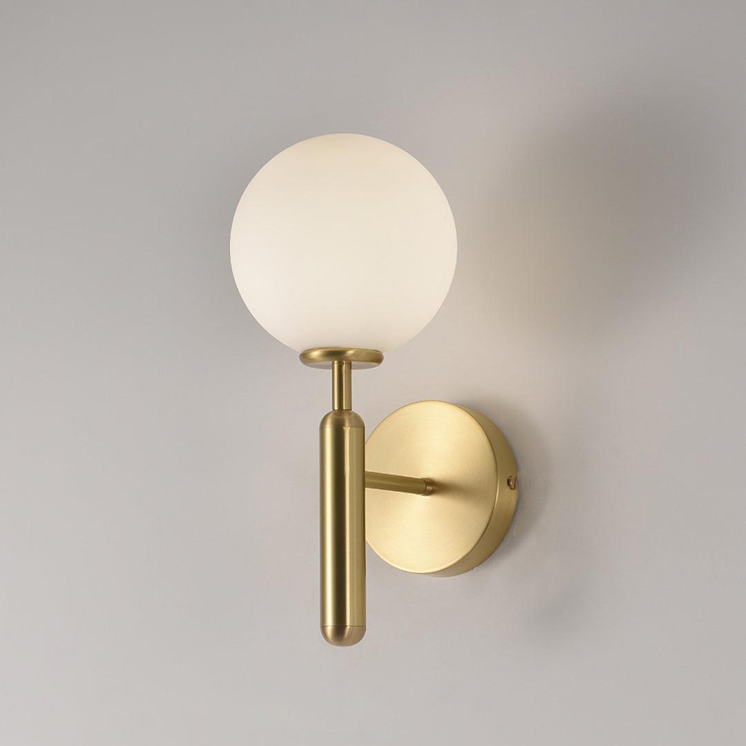 Ilirila aplique de pared moderno minimalista de latón y vidrio