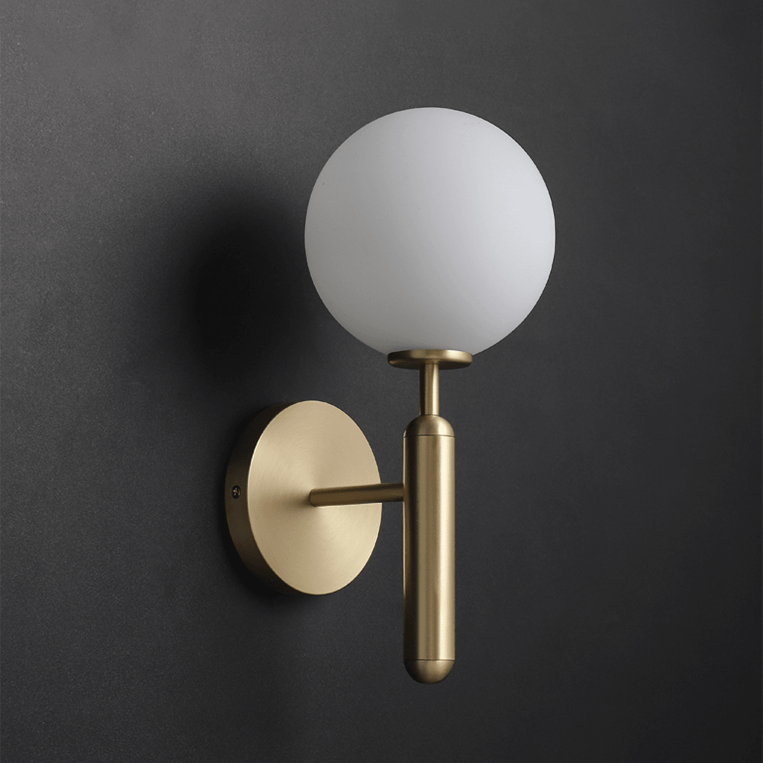 Kynlo aplique de pared con globos de vidrio claro estilo nórdico enchufable esfera
