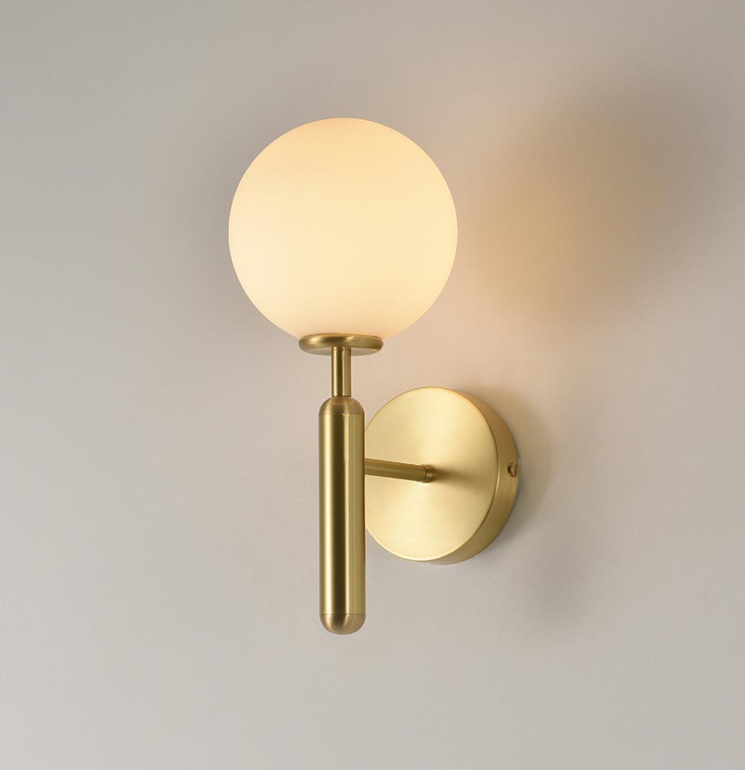 Ilirila aplique de pared moderno minimalista de latón y vidrio