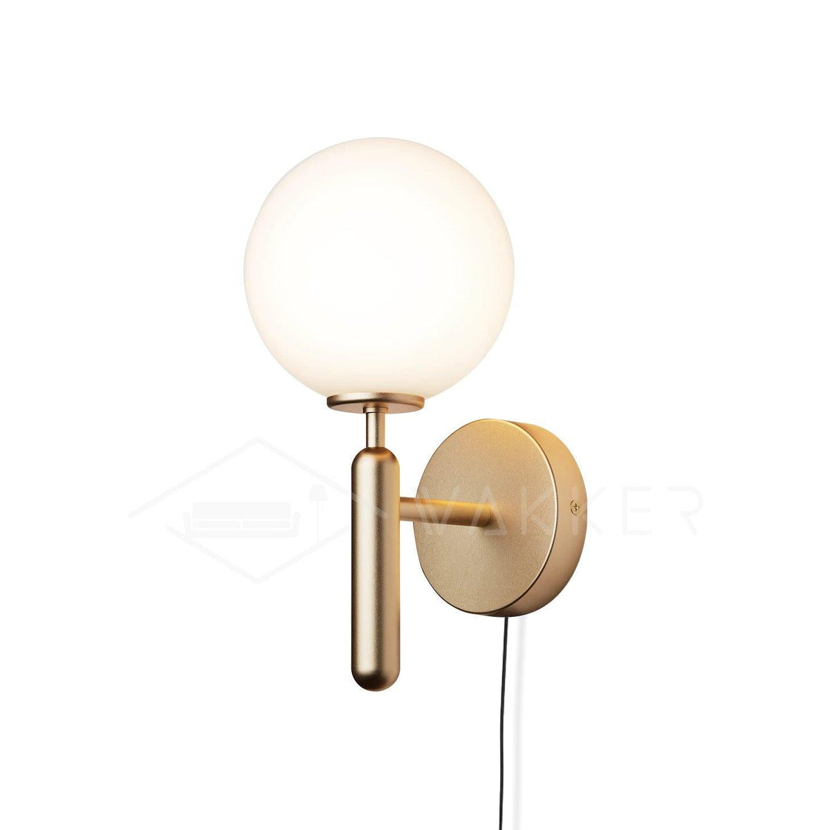 Kynlo aplique de pared con globos de vidrio claro estilo nórdico enchufable esfera