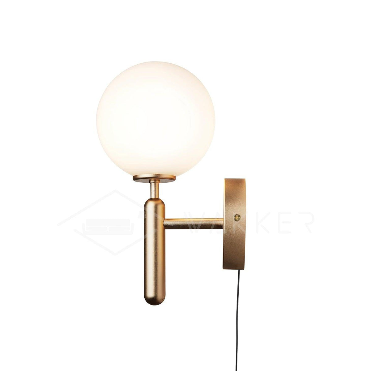 Kynlo aplique de pared con globos de vidrio claro estilo nórdico enchufable esfera