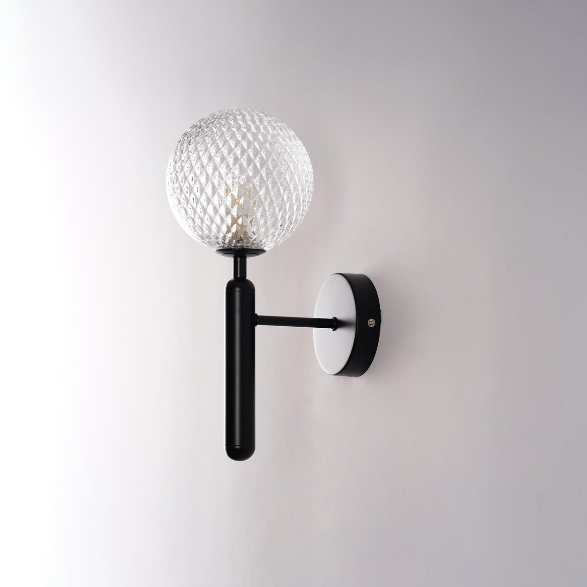 Ilirila aplique de pared moderno minimalista de latón y vidrio