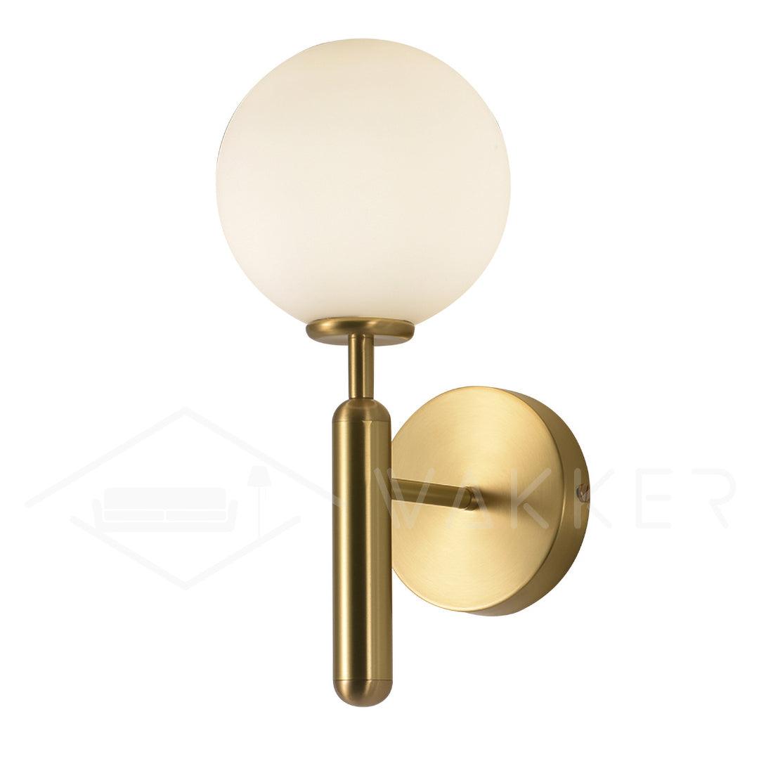 Ilirila aplique de pared moderno minimalista de latón y vidrio