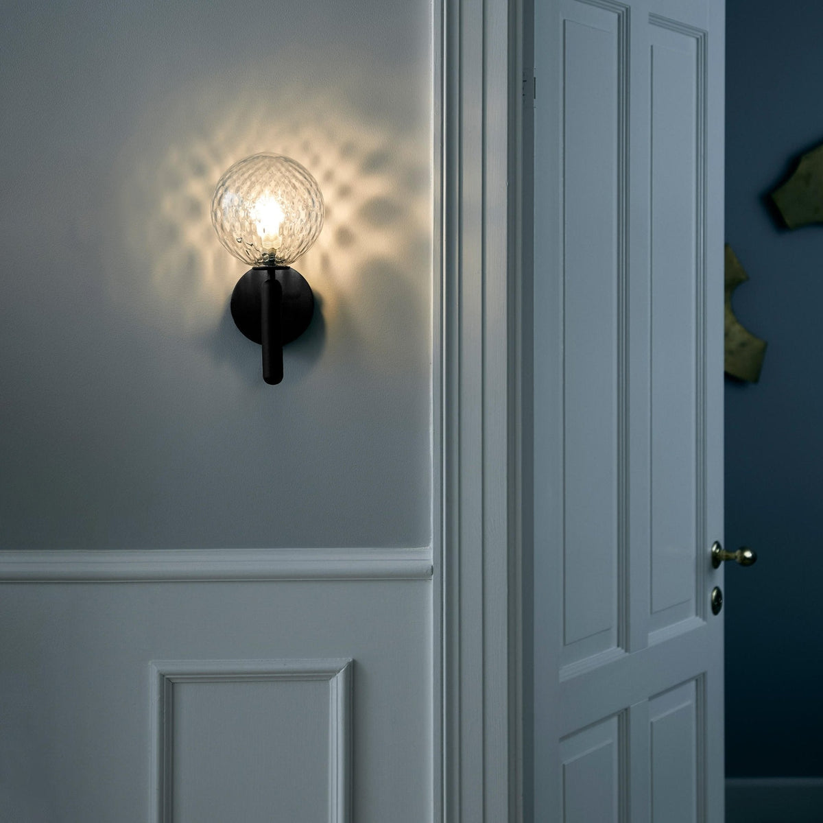 Ilirila aplique de pared moderno minimalista de latón y vidrio