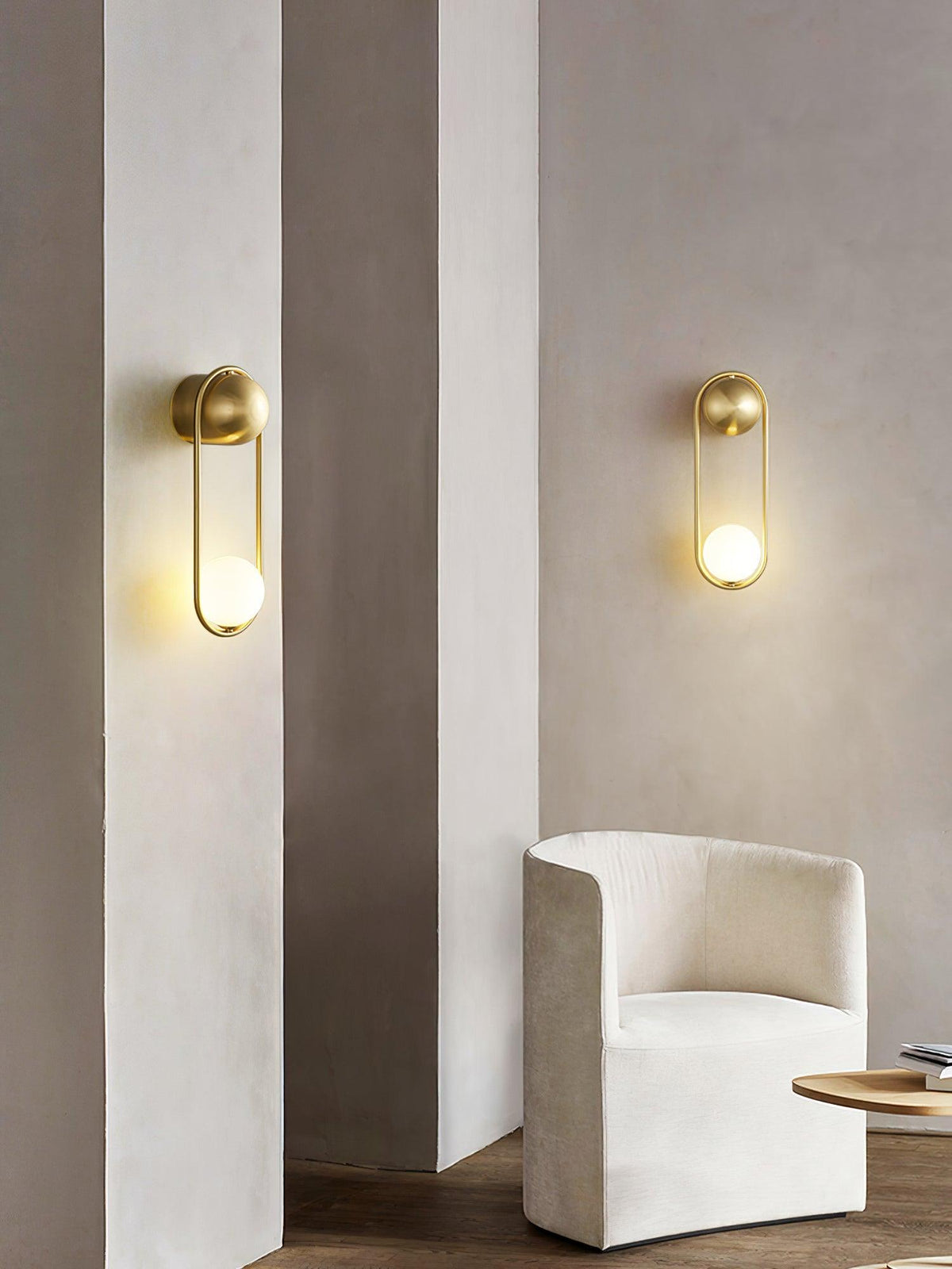 Solarine Radiain aplique de pared minimalista en latón