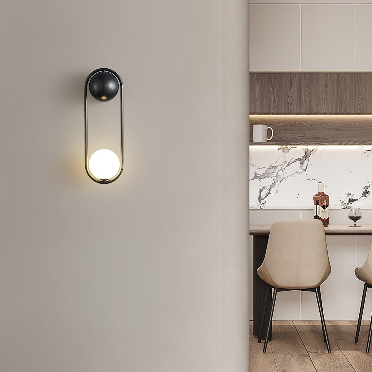 Solarine Radiain aplique de pared minimalista en latón