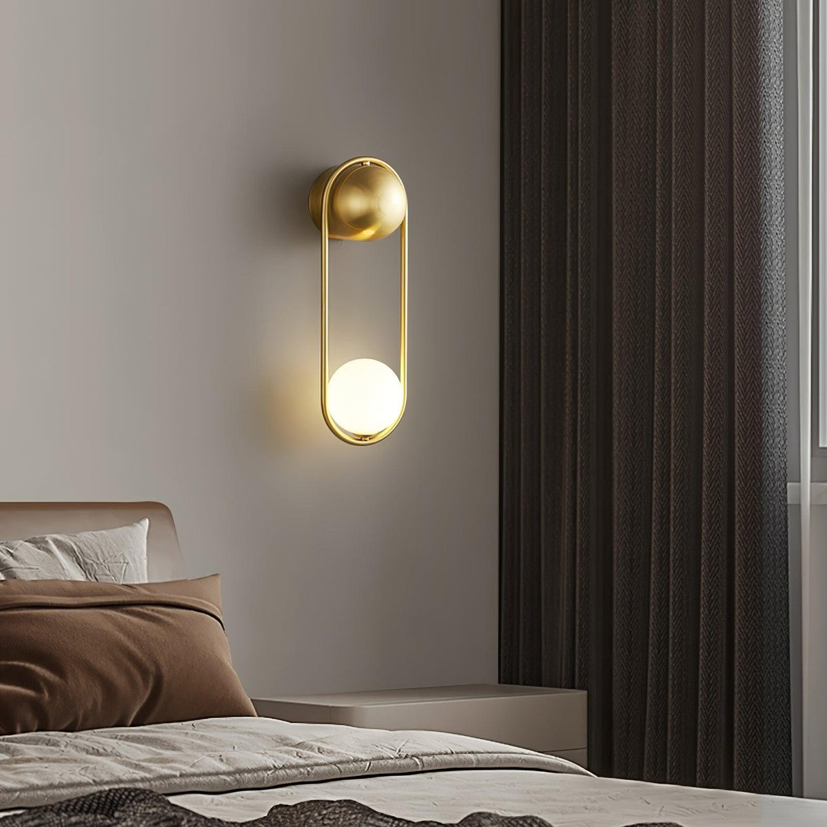 Solarine Radiain aplique de pared minimalista en latón