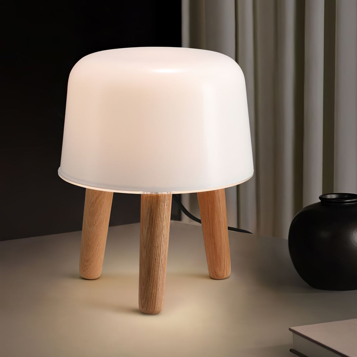 GlowPod lámpara de mesa de madera