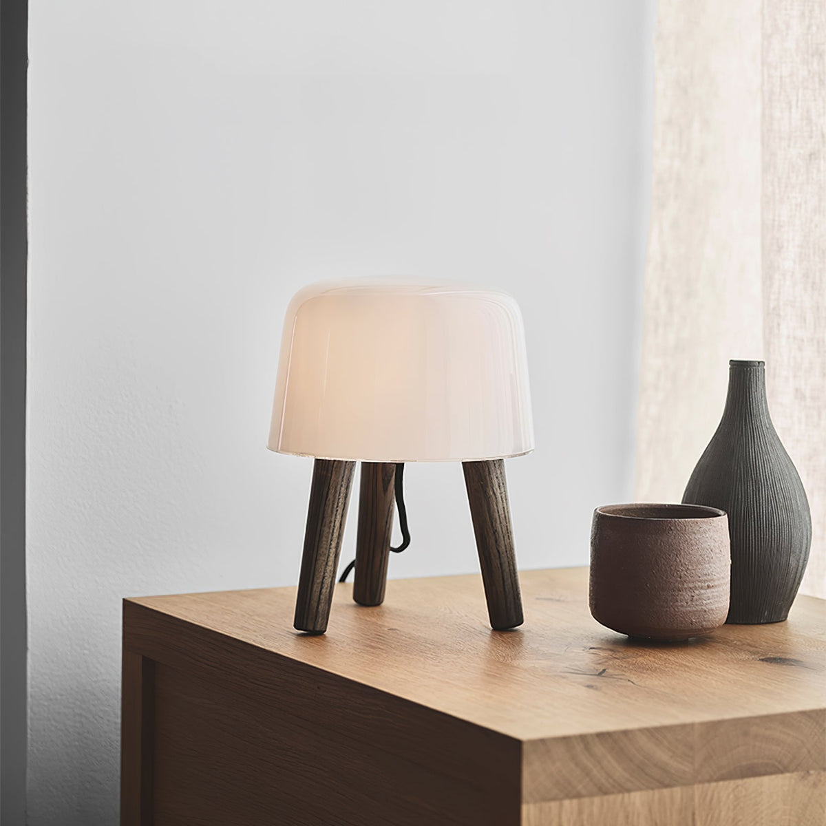 GlowPod lámpara de mesa de madera