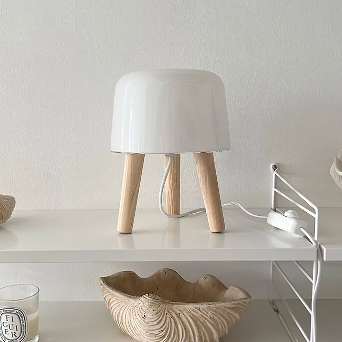 GlowPod lámpara de mesa de madera