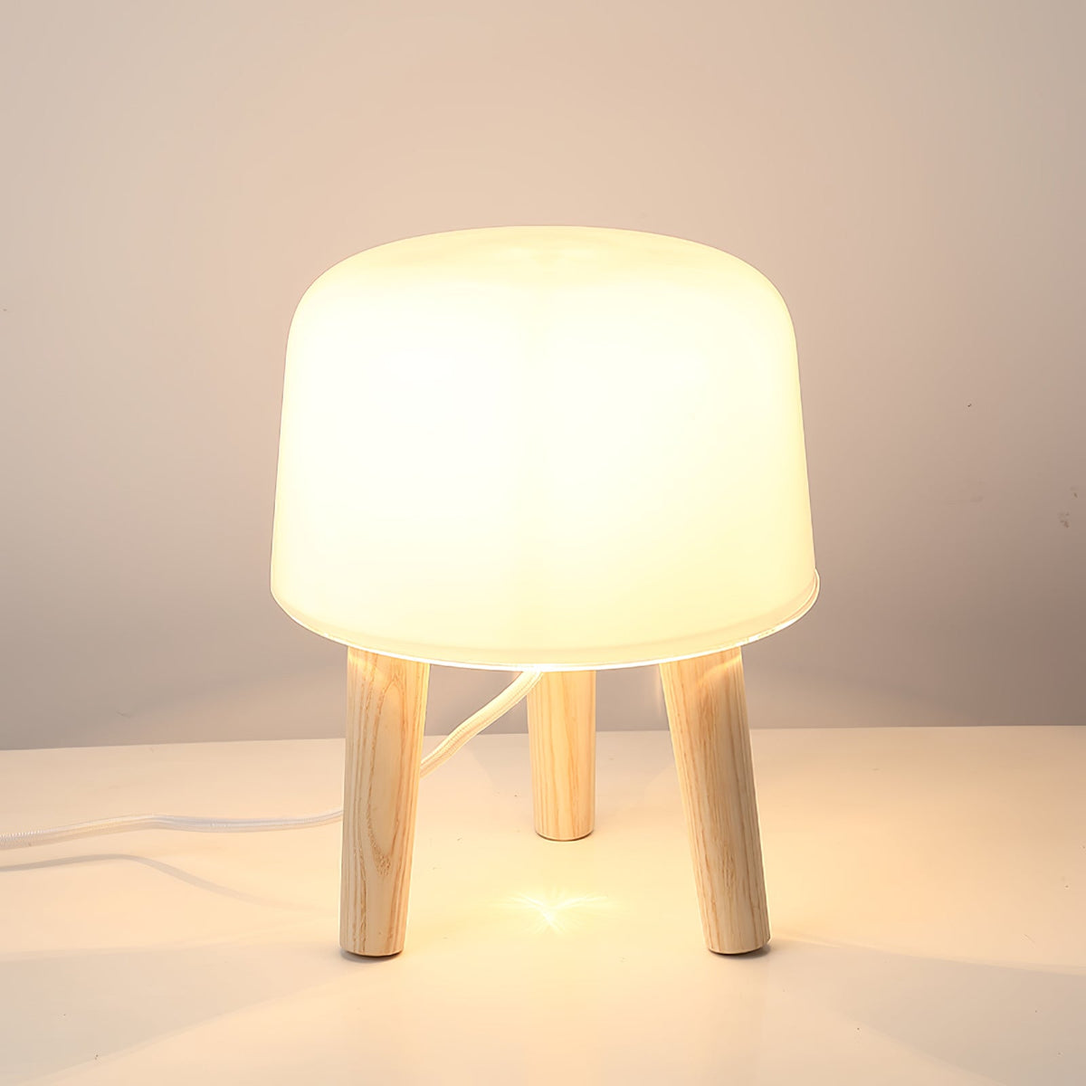 GlowPod lámpara de mesa de madera
