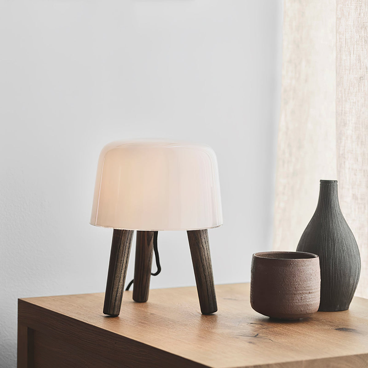 GlowPod lámpara de mesa de madera